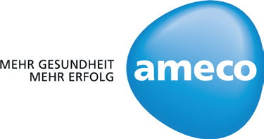 ameco Logo mit Claim Mehr Gesundheit Mehr Erfolg